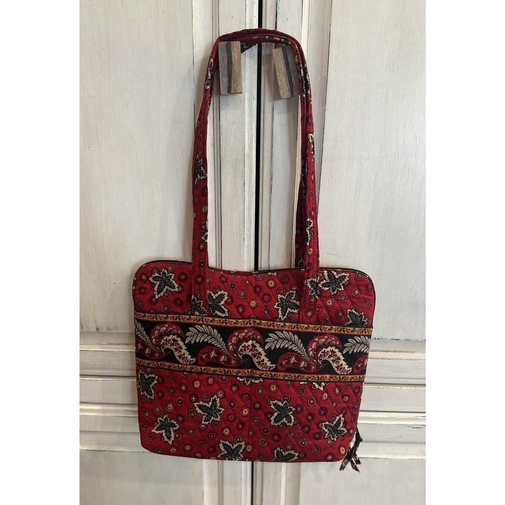 Large Vera‎ Bradley Shoulder Bag Retired Red Coin Pattern